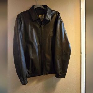 Vintage 90’s dark brown Travel Smith leather jacket Size large